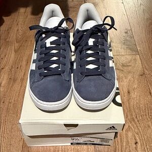 Adidas Women's Grand Court Alpha Dark Blue and White Sneakers